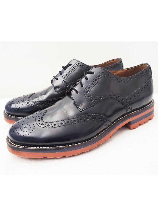 Moral Code Men\'s  Miller Wing-Tip Brogue Blucher Shoes Oxford Dark Navy 9M main image 4